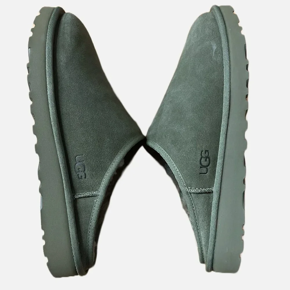 NWOT! UGG MEN'S CLASSIC SLIP ON‎ SLIPPERS-GREEN/11